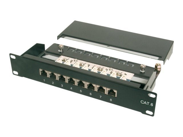 DIGITUS CAT 6, Klasse E Patch Panel, geschirmt, schwarz