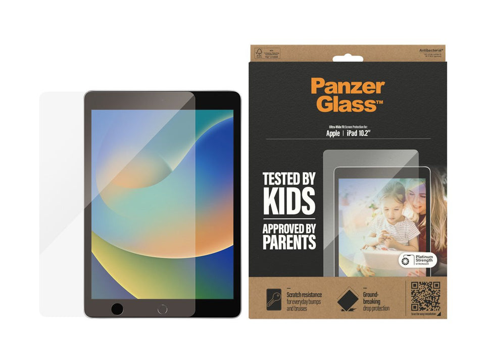 PanzerGlass Bildschirmschutz für Tablet - Case-kompatibel - Glas - 10.2" - kristallklar - für Apple 10.2-inch iPad (7. Generation, 8. Generation, 9. Generation)