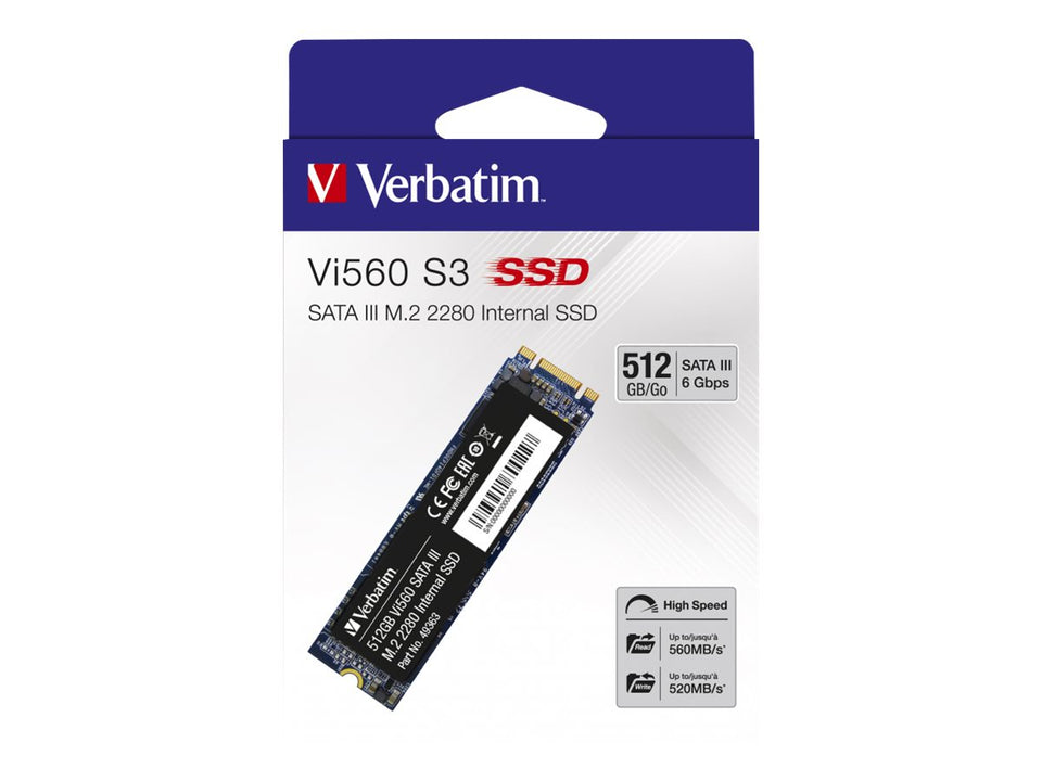 Verbatim Vi560 S3 - SSD - 512 GB - intern - M.2