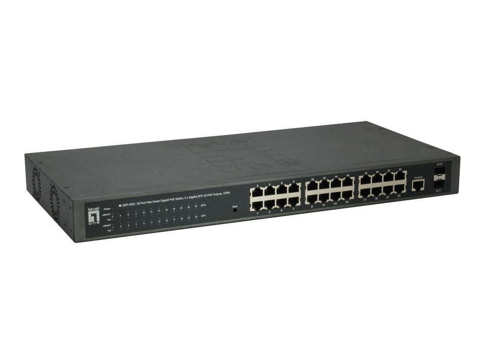 LevelOne GEP-2652 - Switch - Smart - 24 x 10/100/1000 (PoE+)