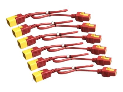 APC Stromkabel - IEC 60320 C19 Verriegelung zu IEC 60320 C20 Verriegelung - 16 A - 1.22 m - Rot (Packung mit 6)