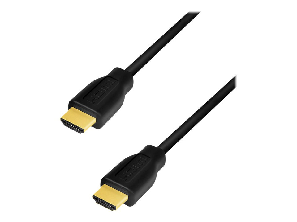 LogiLink Premium Hochgeschwindigkeit - HDMI-Kabel mit Ethernet - HDMI männlich zu HDMI männlich - 5 m - Doppelisolierung - Schwarz - Unterstützung für 4K60Hz (3840 x 2160)