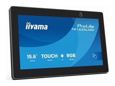 Iiyama ProLite TW1625LASC-B3PNR - Android-PC - Touchscreen-PC - 1 RK3576 / 2.2 GHz - RAM 4 GB - SSD - eMMC 32 GB - Cortex-A72 + A53 - Wi-Fi 6, Bluetooth 5.3, NFC, 1GbE - WLAN: 802.11a/b/g/n/ac/ax, Bluetooth 5.3, NFC - Android 14 - Monitor: LED 39.6 c