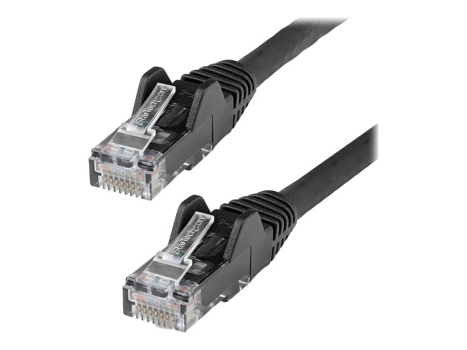 StarTech.com 10m Netzwerkkabel CAT6 - LSZH(weniger Rauch, Halogenfrei) - 10Gbit 650MHz 100W POE RJ45 U/UTP LAN-Patch Kabel - Schwarz, ETL Zertifizierung, 24AWG, Installationskabel (N6LPATCH10MBK)