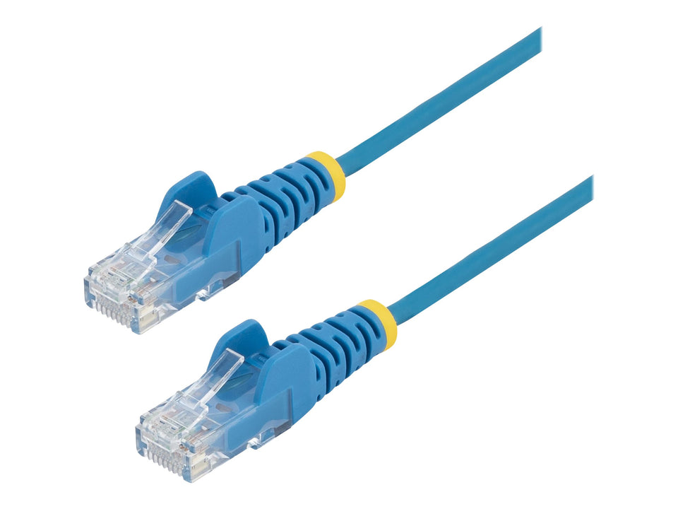 StarTech.com 1m Slim LSZH CAT6 Ethernet Cable, 10 Gigabit Snagless RJ45 100W PoE Patch Cord, CAT 6 10GbE UTP Network Cable w/Strain Relief, Blue, ETL, Low Smoke Zero Halogen - Category 6 - 28AWG (N6PAT100CMBLS)