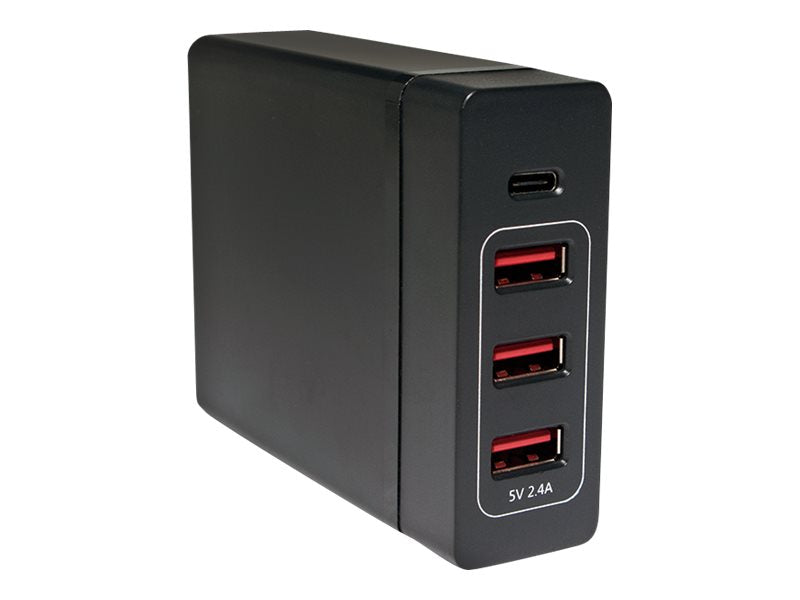 LogiLink PA0122 USB Ladegerät 60 W 3x USB-A 1x USB-C Schwarz Innenbereich