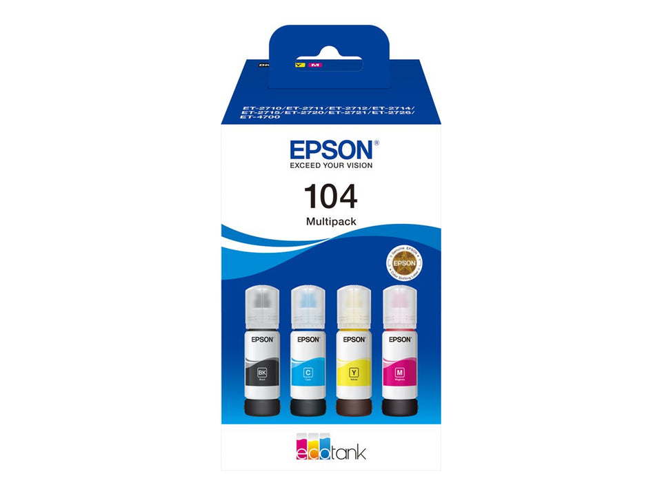 Epson EcoTank 104 - 4er-Pack - Schwarz, Gelb