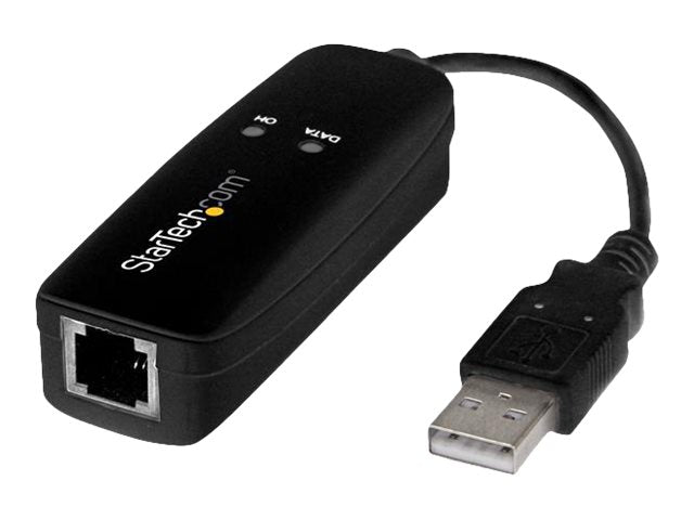 StarTech.com StarTech USB 2.0 Faxmodem - 56K Externes DialUp V.92 Modem/Dongle/Adapter - Computer/Laptop Faxmodem - USB auf Telefonbuchse - USB Datenmodem - Netzwerk Fax/CMR/POS (USB56KEMH2)