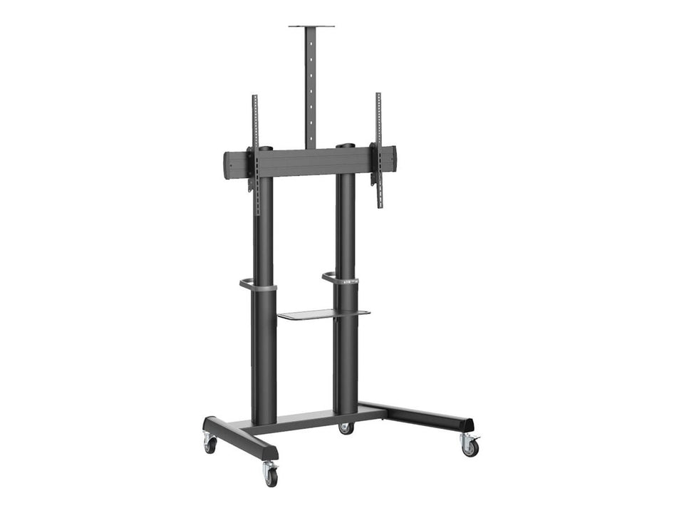 Eaton Tripp Lite Series Safe-IT Heavy-Duty Rolling Cart for 70" to 120" Displays, UL Certified, Antimicrobial Protection - Wagen - Voll beweglich - für Flachbildschirm / Notebook / AV-Ausrüstung - Aluminium, Stahl - Schwarz - Bildschirmgröße: 177.8-3
