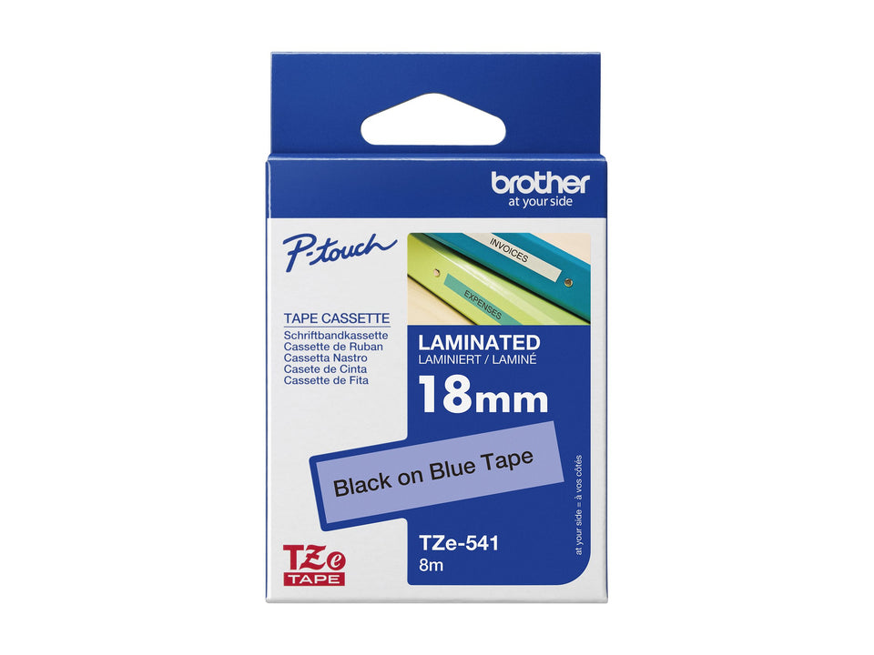 Brother TZe 541 - Laminiertes Band - Schwarz auf Blau - Rolle x - 1 n - Etiketten/Beschriftungsbänder