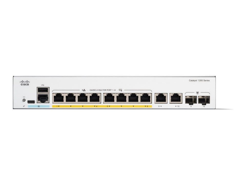 Cisco Catalyst 1300-8P-E-2G - Switch - L3 - managed - 8 x 10/100/1000 (PoE+)