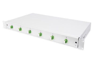 DIGITUS LWL-Spleißbox, 1HE, bestückt, 6x LC-APC DX, OS2