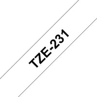 Brother Schriftband TZe-231 TZe231 12 mm schwarz auf weiß 1 St. - Original - Schriftband
