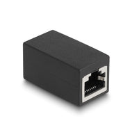 Delock Adapter RJ45 Buchse zu RJ45 Buchse Cat.6 schwarz - Flach - Schwarz - RJ-45 - RJ-45 - Weiblich - Weiblich