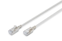 DIGITUS CAT 6A F-FTP Slim Patchkabel,  7 m, Grau