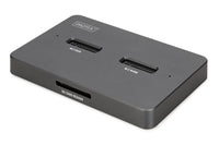 DIGITUS M.2 NVMe + M.2 SATA SSD Docking Station mit SD-Express Kartenleser, USB-C