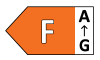 Energieeffizienzklasse F, Skala A bis G